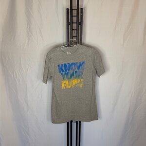 Nike Kids Gray Tee with Blue and‎ Yellow Graphic
